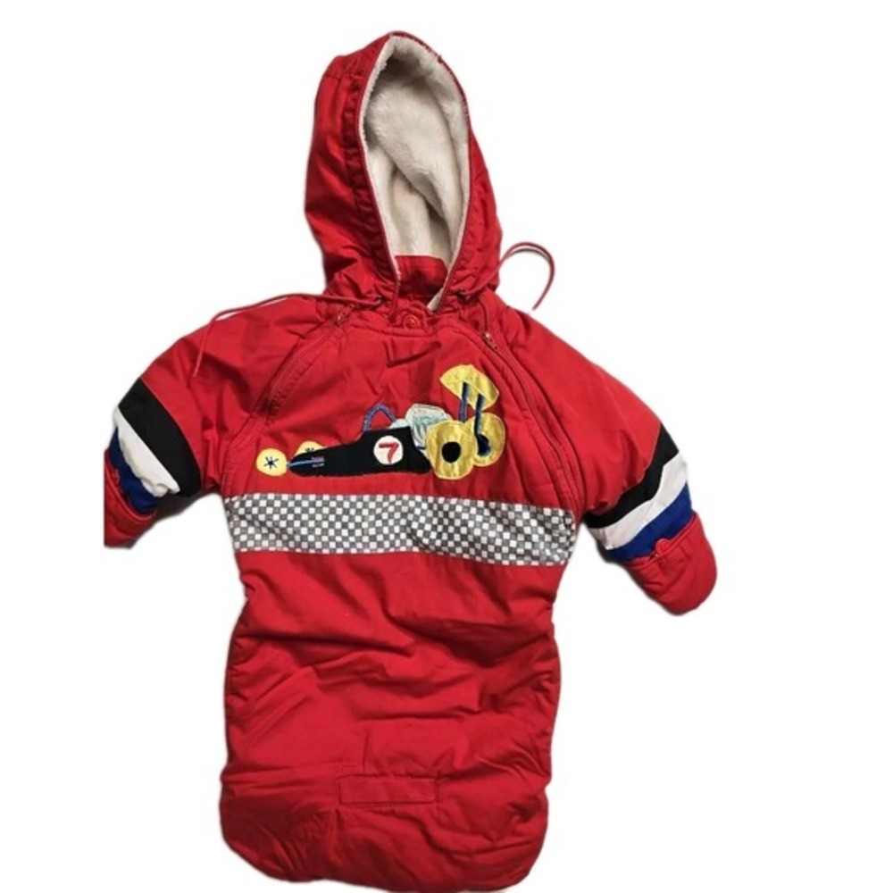 Vintage Good Friends 0-12‎ Months  Boys Snowsuit  Red.